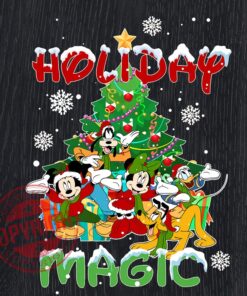 Disney Mickey And Friend, Merry Christmas svg, Holiday Magic Svg, Christmas Svg, Disney Christmas, Layered SVG, DXF, PNG, EPS