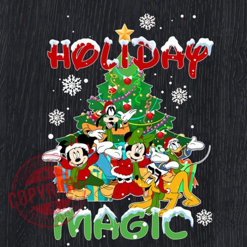 Disney Mickey And Friend, Merry Christmas svg, Holiday Magic Svg, Christmas Svg, Disney Christmas, Layered SVG, DXF, PNG, EPS