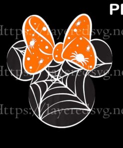 Disney Mickey and Friends Halloween Minnie Spider Web Logo Premium, 2021 Halloween, Retro halloween Art, 2021 halloween gift, halloween theme Customizable PNG