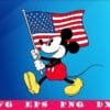 Disney Mickey Mouse, Americana Flag, Mickey Lovers, 2021 Independence Day, USA Flag, 4th Of July, SVG PNG DXF, EPS, PDF