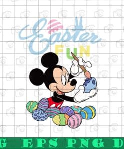 Disney Mickey Mouse Easter Fun Painting Eggs, Easter Eggs, Easter Fun, Resurrection Sunday, Mickey Lover, Disney Movie, Mickey Mouse Lovers SVG PNG DXF, EPS, PDF