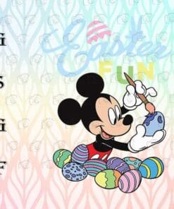 Disney Mickey Mouse Easter Fun Painting Eggs, Love Mickey, Easter Eggs, Happy Easter Day, SVG PNG DXF, EPS, PDF