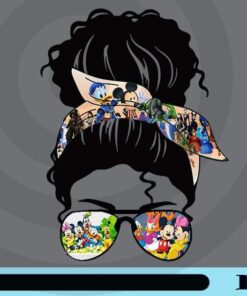 Disney Momlife, Walt Disney Lovers, Messy Bun Girl, Mickey And Minne, Donald Duck and Friends, Mickey Headband, Customizable Png