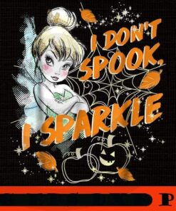 Disney Peter Pan Tinkerbell Halloween Sparkle, 2021 Halloween, retro vintage halloween art, 2021 halloween gift, halloween theme Customizable PNG