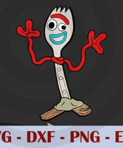 Disney Pixar Toy Story 4 Forky T-Shirt Funny for kids Customizable Layered Svg, Svg Eps Png Dxf