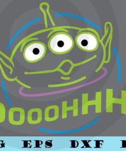 Disney Pixar Toy Story Alien funny alien green alien Disney cartoon Customizable Layered Svg, Svg Eps Png Dxf