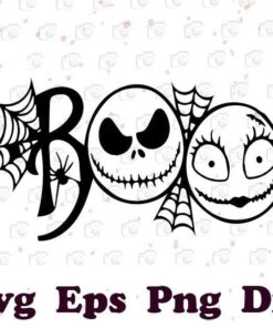 Disney SVG, Disney Nightmare Before Christmas SVG, Boo Halloween, Spider Halloween, Happy Halloween, Halloween SVG, Svg Eps Png Dxf