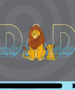 Disney The Lion King Simba and Mufasa Dad, Father And Son, Father Gift, Love Dad, Customizable Png