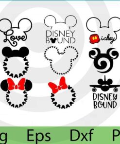 Disney vacation svg bundle, minnie mouse monogram svg, disney trip svg, cut files for cricut silhouette, png, eps , Customizable Layered Svg, Svg Eps Png Dxf