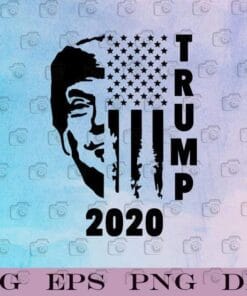 Distressed USA Flag, Donald Trump 2020 Art, Trump Lovers, President Trump, President Election, American Flag, Layered SVG, DXF, PNG, EPS