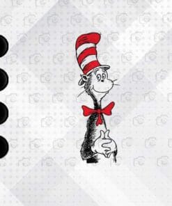 Dr Seuss The Cat in the Hat Knows A Lot About That, Theodor Geisel, Dr Seuss, Children's Book, Cat and Hat Layered Svg Eps Png Dxf