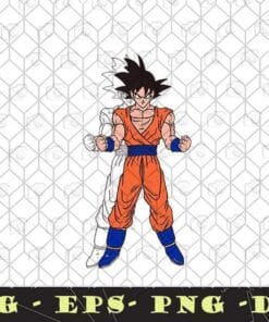 Dragon Ball, Son Goku, Cartoon, Toriyama Akira, Japanese Anime, Comic, Manga, Gift For Otaku, Super Saiyan Layered Svg Eps Png Dxf