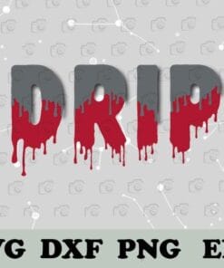 Dripping Red Flint Retro, Simple Drip Made To Match Jordan 13, Basketball, SVG PNG DXF, EPS, PDF