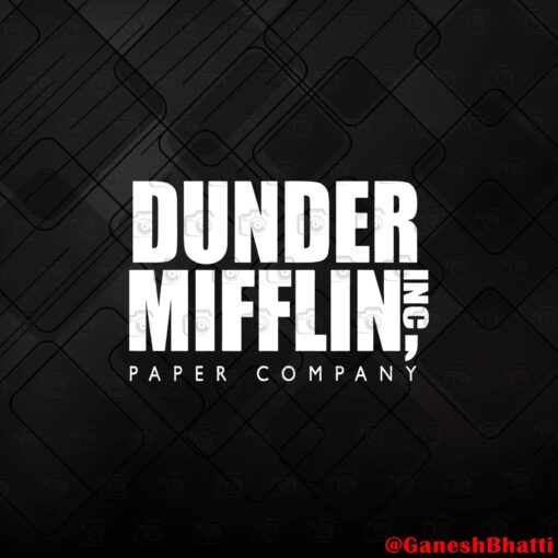 Dunder Mifflin Paper Company, Inc American Office TV Show, fictional paper sales company, American television series The Office Layered Svg, Svg Eps Png Dxf