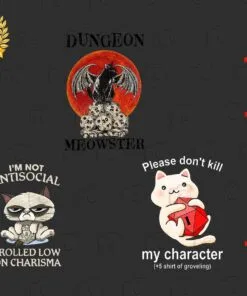 Dungeon Meowster, I'm Not Antisocial I Rolled Low On Charisma, Please Don't Kill My Character, Png