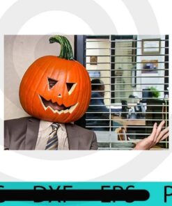 Dwight Pumpkin Head, Halloween 2021, Halloween, Halloween Theme, Halloween Gift, 2021 Halloween, Halloween Art Gift, Customizable PNG