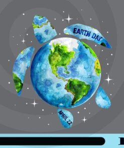 Earth Day 2021, Restore Earth, Sea Turtle Art, Save the Planet, Clean The Ocean, Plant More Trees, 22 April, Customizable Png