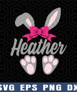 Easter Day, Easter Monogram, Bunny Monogram, Bow svg, Bunny Ears Monogram, Rabbit Ears, Easter monogram, Bunny Feet, Layered Svg Eps Png Dxf