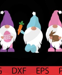 Easter egg, easter bunny , Easter Gnomes Bundle Happy Easter Day Customizable Layered Svg, Svg Eps Png Dxf