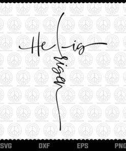 Easter, He is Risen Cross, Christian Apparel for Women Svg, Png, Dxf, Eps