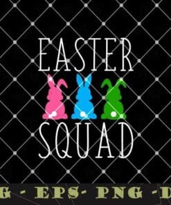 Easter Squad, Easter Bunny, Cute Bunny, Cute Rabbits, Black Rabbit Poster, Bunny Sticker, Rabbit Sticker, Layered Svg Eps Png Dxf