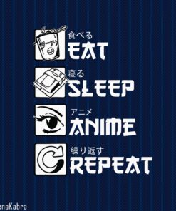 Eat , Sleep ,Repeat, Anime Lovers, Love Anime Digital Download Svg Eps Png Dxf