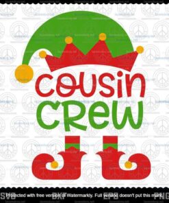 Elf svg, Elves Cousins svg, Christmas svg, Cousin Crew svg, Elf Hat And Feet svg, Customizable Layered Svg, Svg Eps Png Dxf