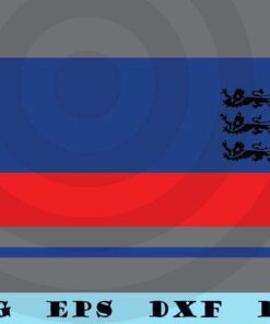 England 2018 Retro Home Soccer football men sport Customizable Layered Svg, Svg Eps Png Dxf