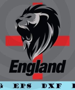 England Football, English Soccer Team, St George, Lion, Euro Customizable Layered Svg, Svg Eps Png Dxf