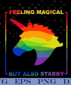 Feeling Magical , Unicorn Lover ,Pride Month 2021 LGBT , Gay, Lesbian Svg Eps Png Dxf