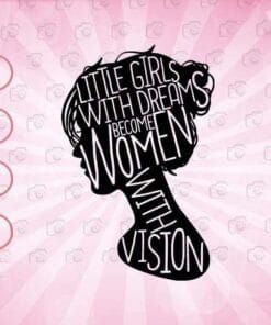 Feminist Womens Rights, Social Justice March, Word Cloud, Afro Woman, Black Girl, Layered SVG, DXF, PNG, EPS