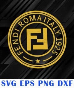 Fendi Roma Italy 1925, Fendi Logo, Merchandise Fendi Roma Logo, Vintage Fendi Logo,Fashion,SVG PNG DXF, EPS, PDF