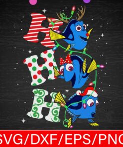 Finding Dory, Merry Christmas, Christmas Png, Ho Ho Ho Christmas Png, Santa Christmas Png, Dory Christmas, Layered SVG, DXF, PNG, EPS