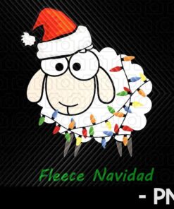 Fleece Navidad - Christmas Sheep Essential Retro VintageArt Customizable PNG