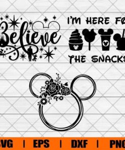 Flower And Garden Minnie Svg, Flower and Garden Mouse Svg, Disney Svg, Mickey Ears Svg, Mickey Svg, Svg Eps Png Dxf