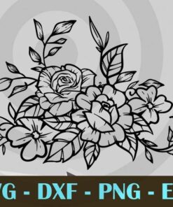 Flower , Floral frames designs, Customizable Layered Svg, Svg Eps Png Dxf