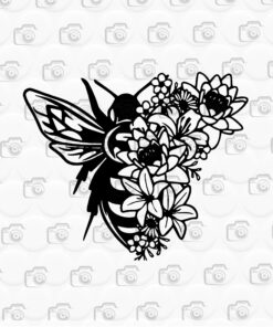 Fly and Flower, Hippie, Half of Fly, Half of Flower, Insect Lover, Insect and Flower Layered Svg, Svg Eps Png Dxf