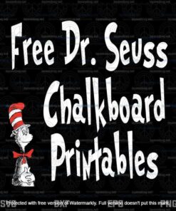 Free Dr Seuss Chalkboard Printables svg, The Cat in the Hat svg, Customizable Layered Svg, Svg Eps Png Dxf