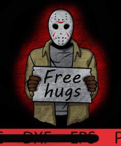 Free Hugs Jason Voorhees, Halloween 2021, 2021 Halloween, Halloween, Halloween Theme, Halloween Art, Halloween Gift For Man woman, Customizable PNG