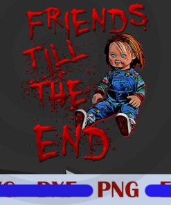 Friends Till The End, Chucky Doll, Cute Chucky, Funny Gift, Charles Lee, Customizable PNG