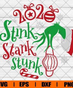 Funny 2020 Stink Stank Stunk, Circle Tile Ornament, Christmas 2020, Christmas , Christmas Funny, Svg Eps Png Dxf