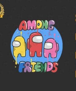 Funny Among Friends, Among Us Characters, Among Us, We Are Friends, Friend's Gift, BFF, Layered Svg Eps Png Dxf