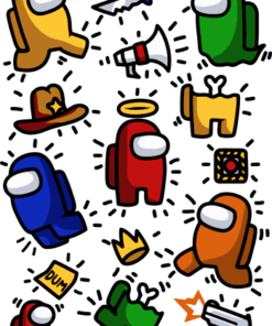 Funny Among Haring, Among Us Funny Game, Among Us Impostor, Among Us Crewmate, SVG PNG DXF, EPS, PDF