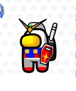 Funny Among RX-78, Among Us, Among Us Character, Among Us Player, Among Us Crewmate, game, Among Us Cosplay, Layered Svg Eps Png Dxf