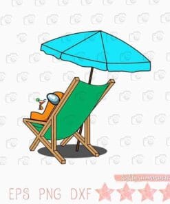 Funny Among Us Chill , Among Us Summer, Among Us Holiday, Funny Among Us, Among Us In The Beach, Layered Svg Eps Png Dxf