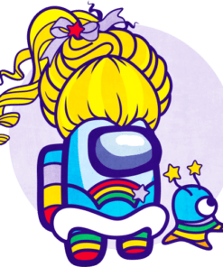 Funny Among Us Cosplay Sailor Moon, Rainbow Brite Among Us Version, Rainbow Brite, Among Us Girl, Cartoon Lovers, SVG PNG DXF, EPS, PDF