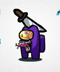 Funny Among Us Crewmate, Among Us, Among Us Purple Charactor, Among Us Player, Killed by Impostor, game,Layered Svg Eps Png Dxf