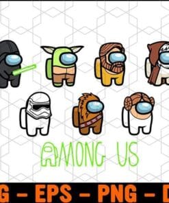 Funny Among us Custom, Among Us Star Wars, Among Us Fans, Star Wars Lover, Trending video game, Fictional Film, Among us Lovers SVG PNG DXF, EPS, PDF