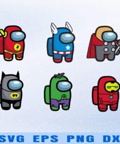Funny Among us, Marvel avengers, Marvel, Among us custom, Betman, Hulk, Captain America, Iron Man, Marvel Fans , Among us Lovers Layered Svg Eps Png Dxf