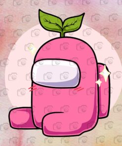 Funny Among Us Pink Layered Svg, Among Us, Among Us Cute, Among Us Funny, Videogame Layered Svg, Svg Eps Png Dxf
